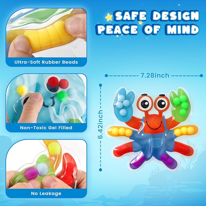 3 Otters Color Sorting Sensory Toys, Sea Animal Matching Game, 3PCS | for Toddlers, Fine Motor Practice, Color Recognition, Emotional Development, Confidence Building, and Classroom Fun