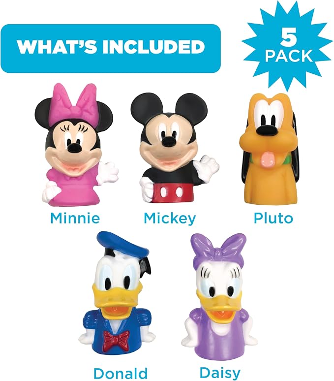 Disney Mickey Mouse & Friends Finger Puppets - Party Favors, Educational, Bath Toys