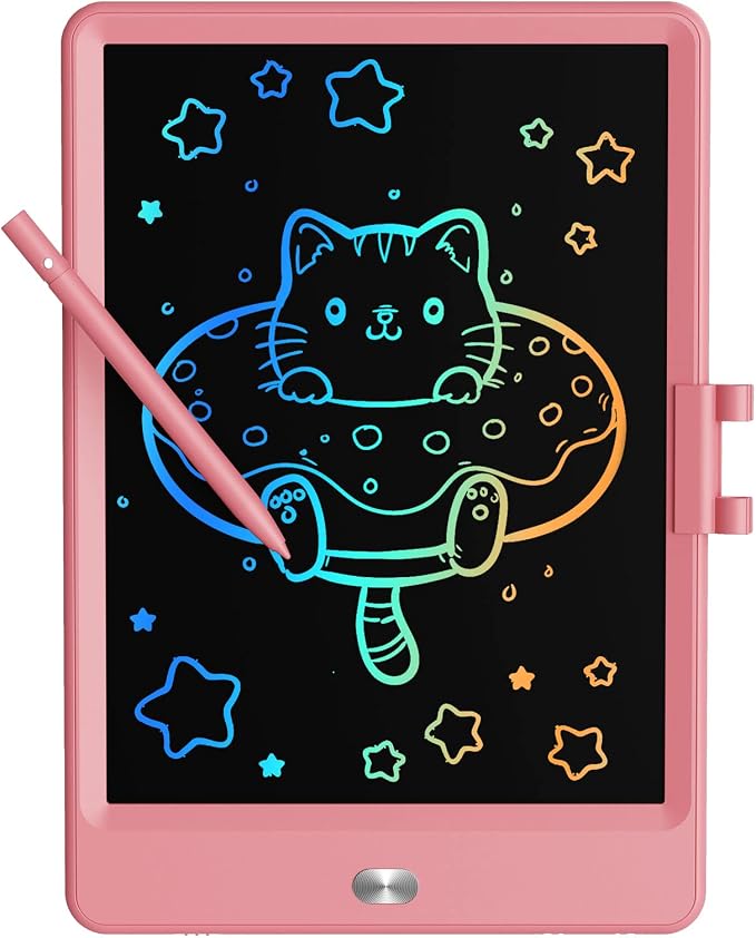LCD Writing Tablet Doodle Board, 8.5inch Colorful Drawing Pad for Kids,Toys Gifts for 3 4 5 6 7 8 Year Old Girls Boys Pink