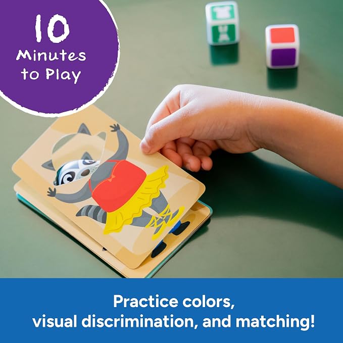 Educational Insights Raccoon Rumpus - Color Matching Game for Kids, 2-in-1 Memory Matching Games for Toddlers 3-5, Skill-Building Preschool Games, Early Learning Color Board Game, Boys & Girls Ages 3+