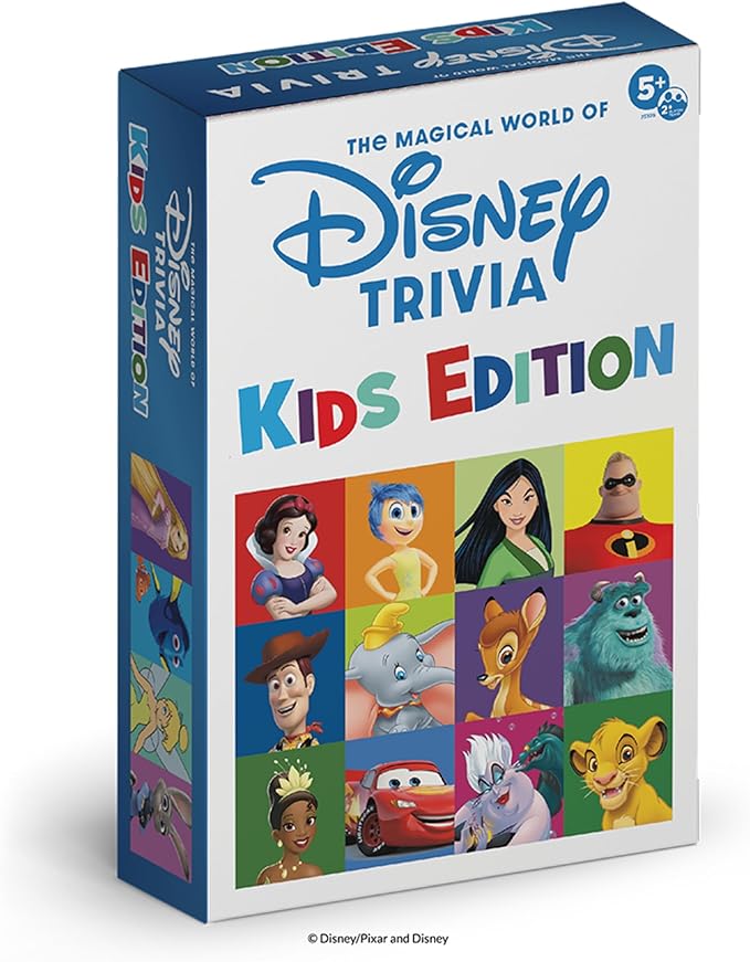 Disney Trivia Board Games for Family Night, Travel Games, Strategy Game, 5+ | Disney Toys, Family Game Night, Travel Games, Screen-Free, Holiday Game, Kids Board Game, Strategy Games