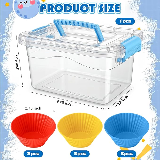 Thyle 179 Pcs School Sensory Bin Filler Toys for Kids Fine Motor Skills Items Set Counting Sorting Training Early Education Development for Preschool Back to School Students Gift Activities Ages 3-6