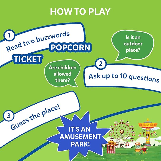 Skillmatics Guess in 10 Around Town – Card Game for Kids & Families | Perfect for Boys, Girls & Kids, Travel Friendly Card & Board Games, Gifts for Ages 6, 7, 8, 9 & Up