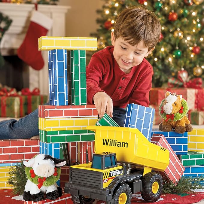 Lillian Vernon Primary Building Bricks | Set of 24 Kids Cardboard Blocks , Each 9" x 4" x 2"