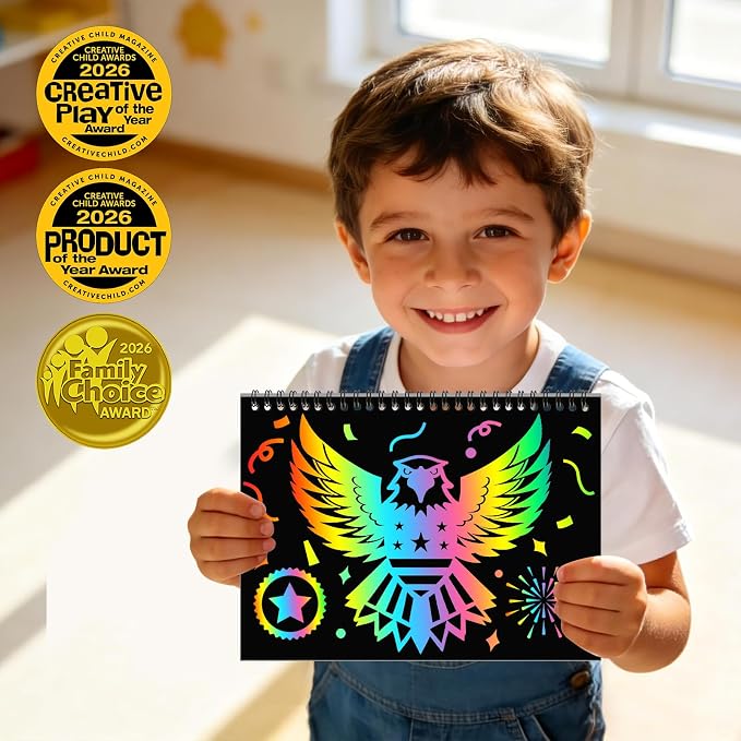 ZMLM Scratch Paper Art-Crafts Gift: 2 Pack Rainbow Notebooks Supplies Toys | Art Crafts for 3 4 5 6 7 8 9 10 11 12 Years Old Girls and Boys Kids Birthday Christmas Party Travel Games Activities