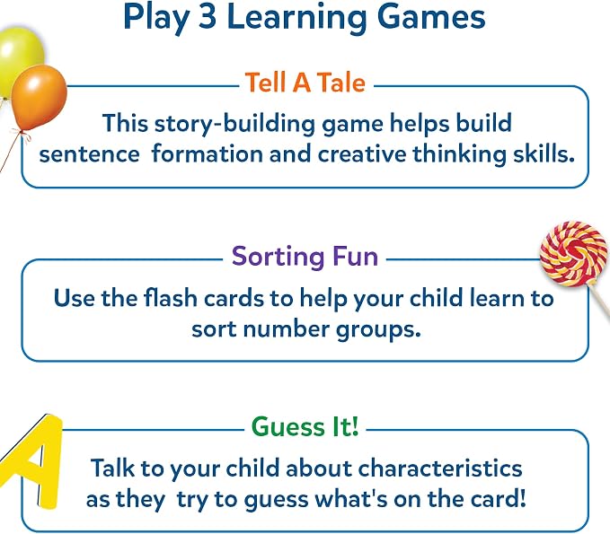 Skillmatics Flash Cards for Toddlers – Letters, Numbers, Shapes & Colors | Thick Flashcards, Montessori Toys, Preschool Learning Aids, Screen-Free & Educational Gift for Kids Ages 1, 2, 3, 4