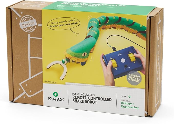 KiwiCo - Remote Controlled Snake Robot | DIY Robotics Engineering Building Kit | Science Exploration Activity & RC Learning Toy & Gift for Kids Ages 9+