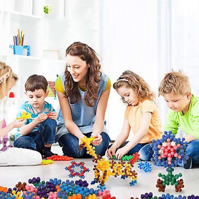 TOMYOU 400 Pieces Building Blocks Kids STEM Toys Educational Classroom | Sensory, Interlocking Solid Plastic for Preschool Boys and Girls Aged 3+, Safe Material Creativity