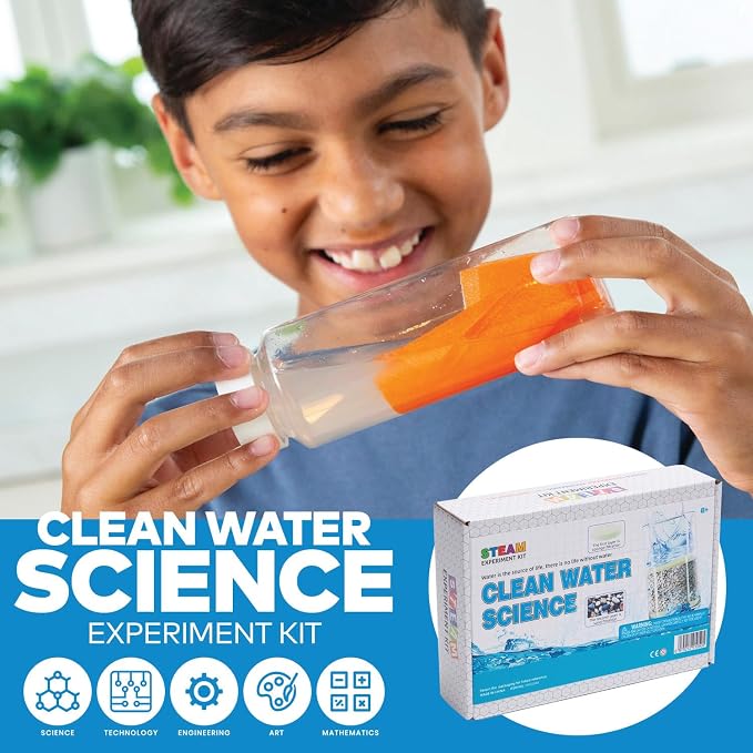Fun Express STEAM Water Science Kit - Discover & Explore Water Purification with Engaging Experiments for Kids