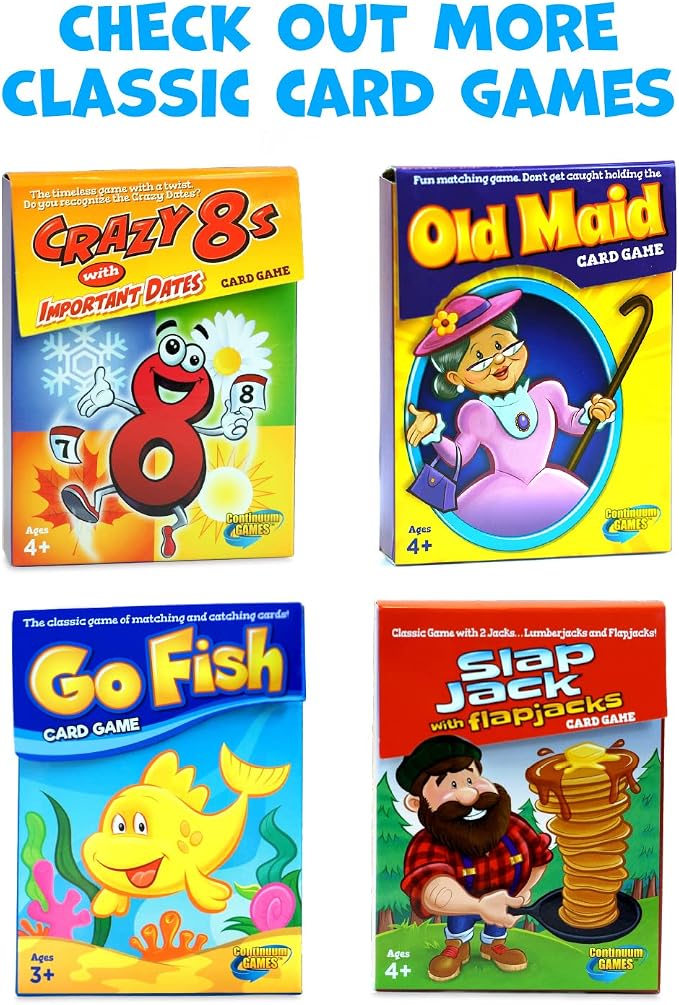 Continuum Games Go Fish Classic Card Game Fun | 3-6 Players, Ages 3 and Up, Includes 48 Cards and 3 Game Variations