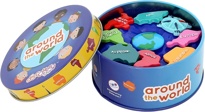 Fun & Function The Original Discovery Putty - Therapy Putty for Kids w/Hidden Around The World Pieces - Sensory Putty/Play Putty - Kids Putty for Special Needs - Around The World Putty Set for Kids