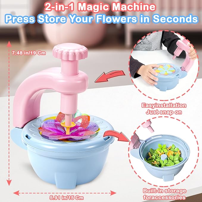 Fabric Flower Bouquets Toys for 3+, Flower Making Kit, DIY Arts and Crafts | DIY arts & crafts activity for preschool toddlers, Screen-free craft gifts for craft-loving girls 3-6+, Home classroom toys