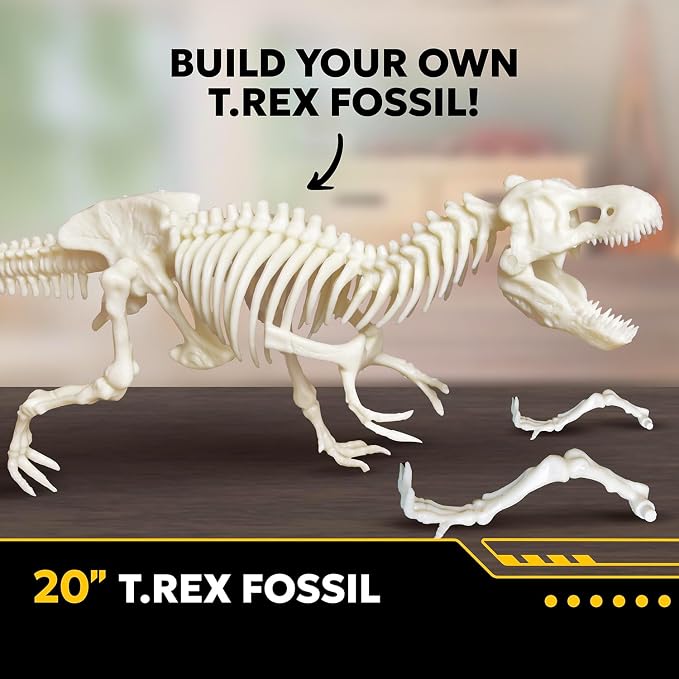 National Geographic Extinction- Kids VR STEM Science Kit, Gift Ages 8-12 | Virtual reality goggles, AR dinosaur discovery, 40-page book, 20in T-rex fossil build & display, learn archaeology & history