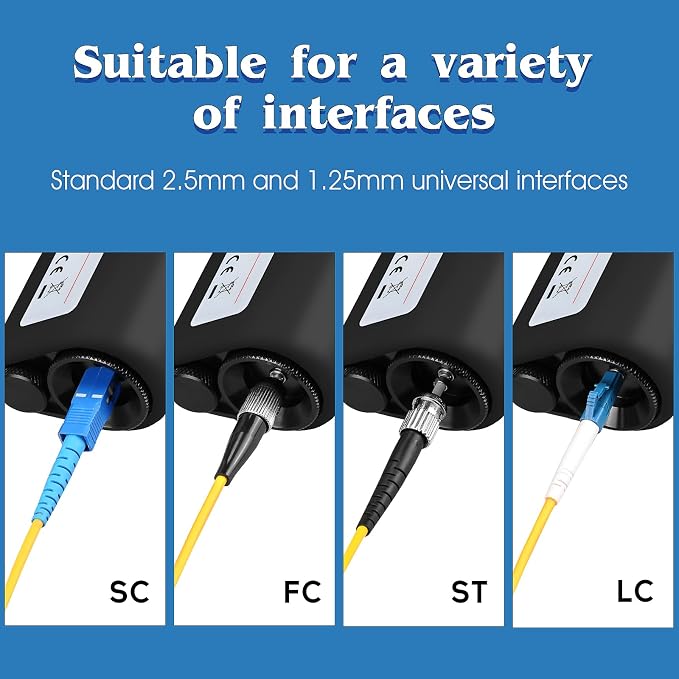 4-Piece Set Fiber Cleaning Tool kit Handheld Fiber Microscope 400x | Fiber Magnifying Glass Fiber Jumper end face Cleaning Box one Click Fiber Cleaning Pen