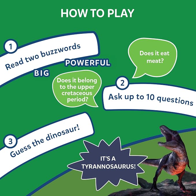 Skillmatics Guess in 10 Dinosaurs – Trivia Game for Kids and Families