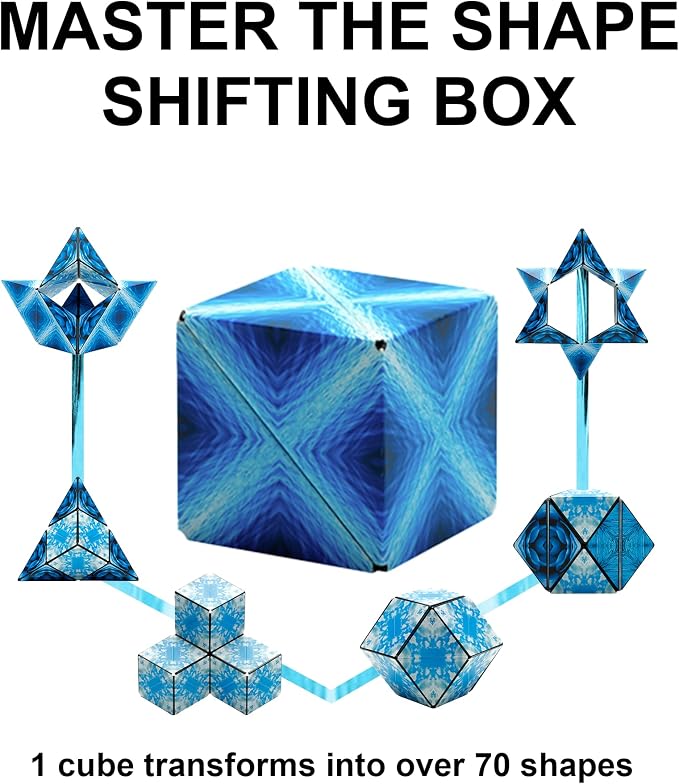 Shashibo DODECA Magnetic Puzzle Cube, Stress Relief Fidget Toy | 100+ Possible Shapes, Sensory Fidget Toy For Adults & Kids, Fun Shape Shifting Puzzle Box For All Ages