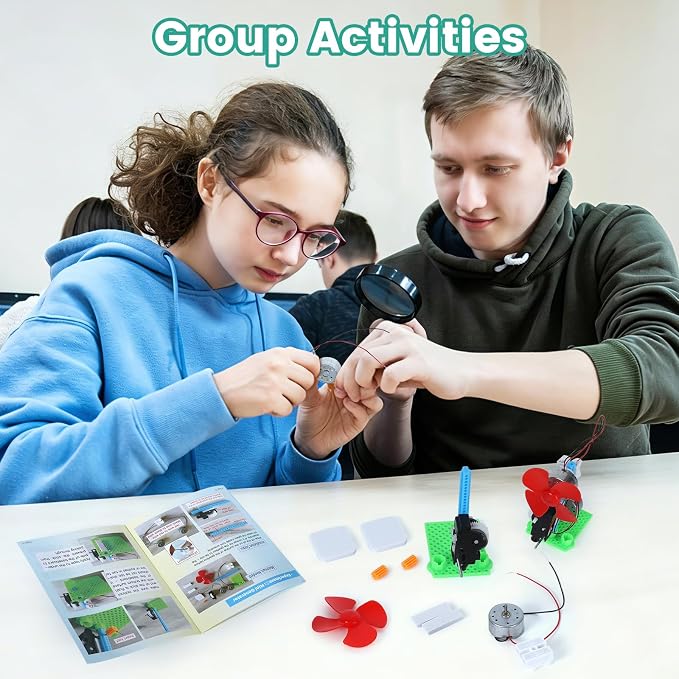 5 STEM Science Kits for Kids Teens, Electric Circuit Fan Experiments | Fans Building Kit Age 8-12 12-14, Engineering Activities Circuits Science Fair Projects STEM Toys 1st 2nd 3rd 4th Grade
