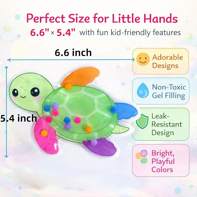 Sean's Choice Color Sorting Sensory Toys for Toddlers, Roadtrip Travel Essenstial Fine Motor Autism Fidget Preschool Classroom Activities for Kids (Sea Turtle)