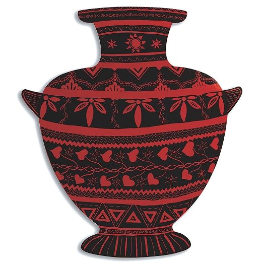 Greek Pottery Scratch Art Craft Kit (Pack of 24) | Measuring an 14 inches high, 12 inches wide at the handles, Life-sized vessels, Large Vessel Design, Knowledge about black