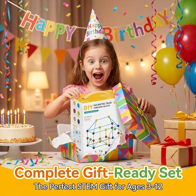 COUOMOXA 253 Pcs STEM Building Toys with Sound Bells