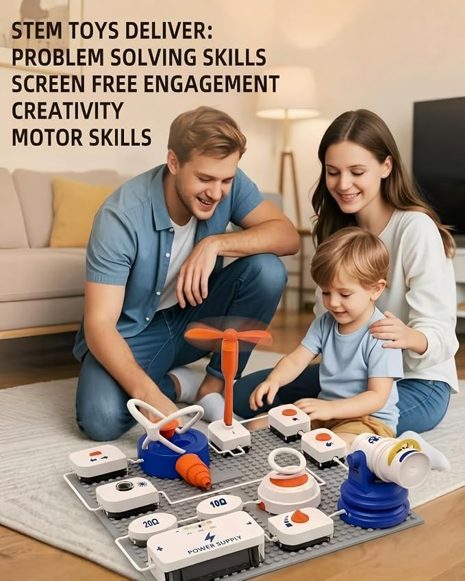 Science STEM Kits for Kids, Electronics Exploration Kit, 41 Pcs DIY Circuit Parts, Over 700 Projects, STEM Educational Toy Gifts for Kids Boys Girls Ages 3 4 5 6 7 8 9 10 11 12, Color Project Manual