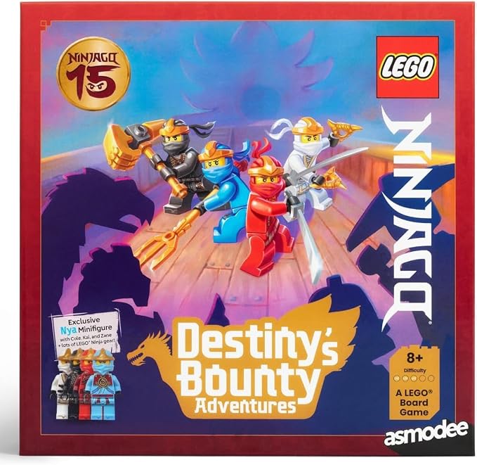 Bezzerwizzer LEGO Ninjago Board Game: Destiny’s Bounty Adventures | Cooperative Adventure Game with Exclusive Minifigures, Ages 8+, 2-4 Players, 30 Minute Playtime