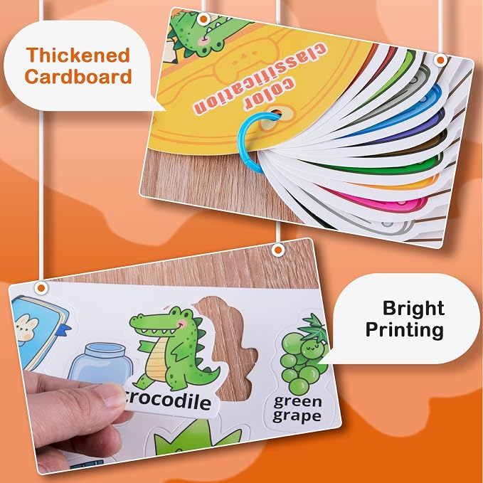 NAHSHON Montessori Busy Book Color Sorting Learning Toys for Kids 3-5 | Preschool Learning Activities Educational Sorting Toys for Kids 3 Year Old, Autism Sensory Fine Motor Matching Games