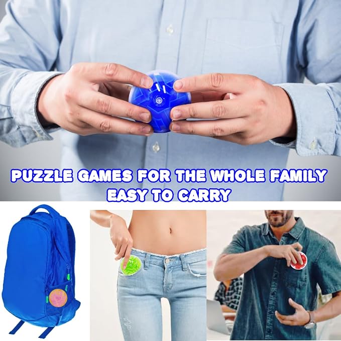 100PCS Brain Teaser Puzzle Ball Fidget Toys Bulk, Mini 3D Maze Balls Puzzles Games Party Favors for Kids 4-8 8-12,Classroom Prizes Stocking Stuffers for Boy Girl Gifts Easter Carnival Birthday Goodie