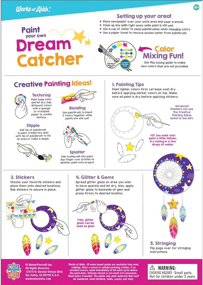 Craft Set - Dream Catcher Classic Wood Paint Kit