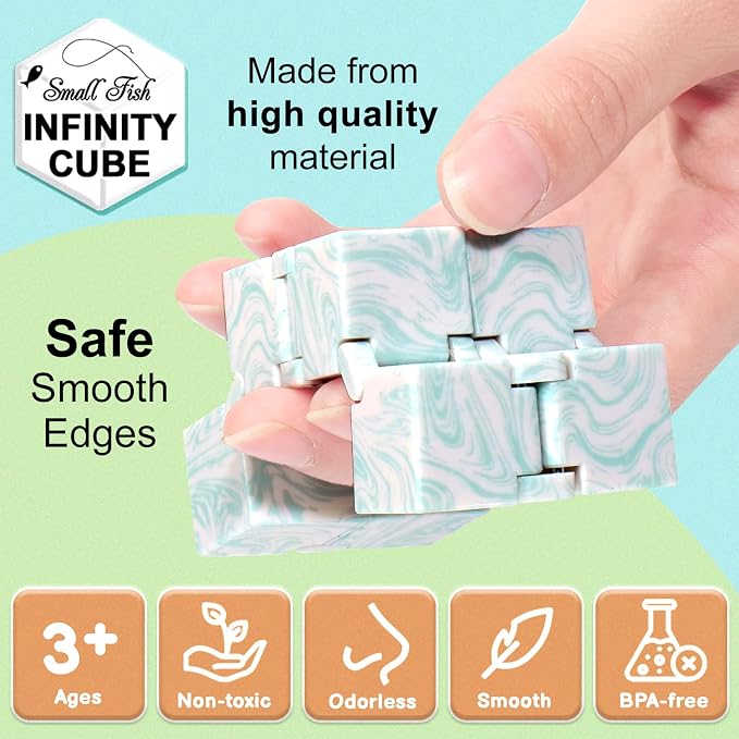 Infinity Cube Fidget Toys for Kids, Sensory Fidget Cube for Stress Relief | Mini Gadget for Boys and Girls with Autism, ADD, and ADHD, Cool Handheld Desk Toy