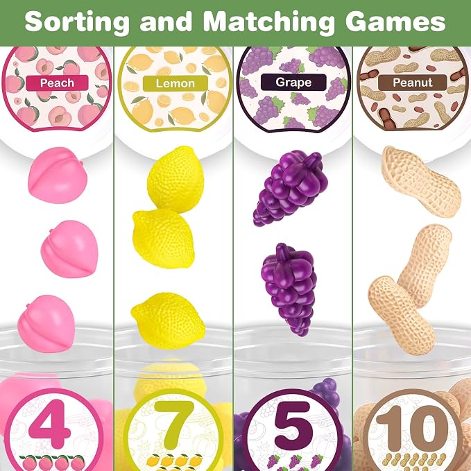Joyreal Wooden Color Shape Sorting Toys for Toddlers, Montessori Fine Motor Skill Toy Matching Games, Preschool Learning Educational Toys Gifts for Boys and Girls (Kids Edition)