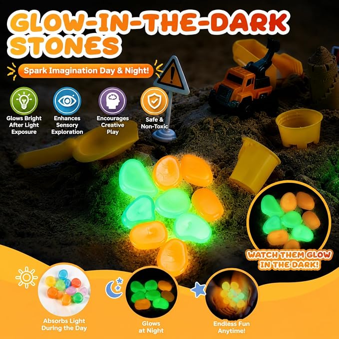 Carolart Construction Water & Sand Table, 2 in 1 Sensory Table Gift | Construction Firefighting Sensory Table with Lid, Standing Sensory Bin with Sensory Sand, Indoor Outdoor Kit for toddlers