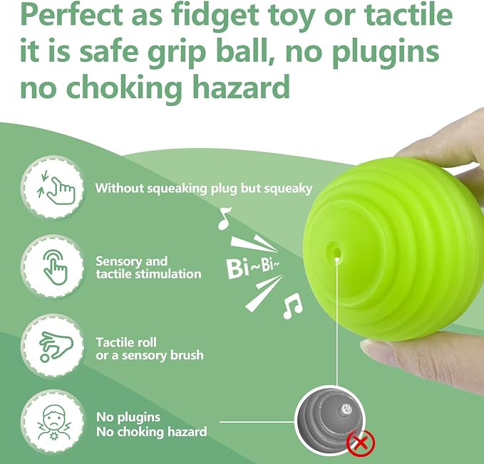 Sensory Balls for Toddlers 1-3, 10PCS Soft Textured Balls | 10PCS Baby Soft Ball Set with Bag, Infant Teething Toys for Boys & Girls, Bath & Indoor Play, Montessori Gifts