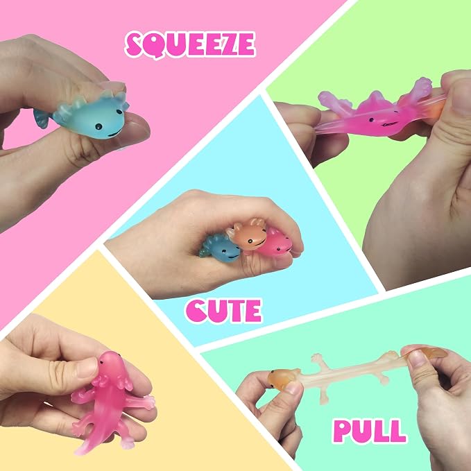 AGENTLAN Axolotl Sensory Bin with Sensory Sand, Axolotl Toys for Kids | Gift for boys and girls, sand kit for kids, sensory Toys for toddlers ages 3-8, indoor outdoor play