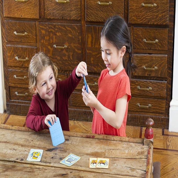 eeBoo Animal Old Maid Playing Card Game, 50 Cards, Ages 5+, 3+ Players | Introduces animals & builds vocabulary. Includes 50 laminated, animal themed cards. Develops patience & concentration