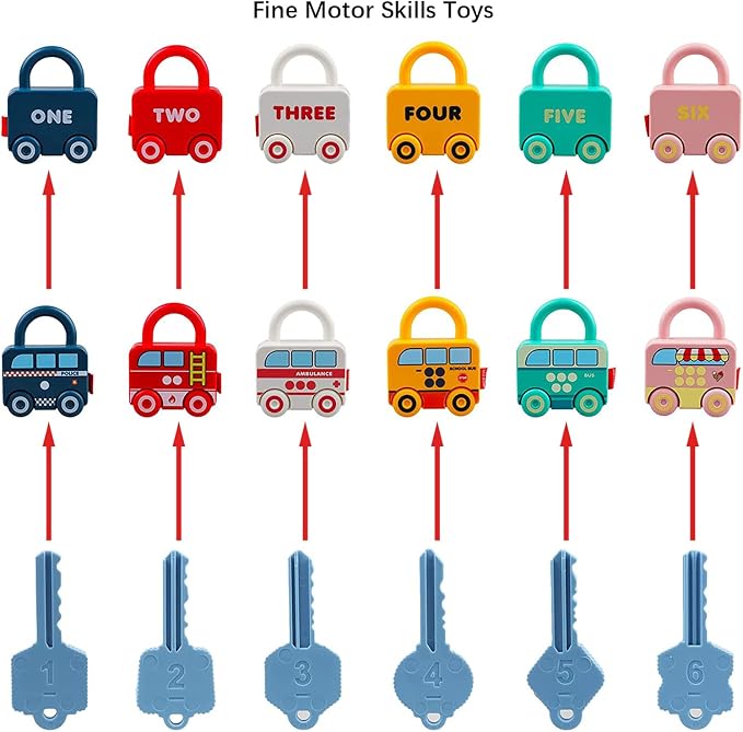 Montessori Educational Toys Learning Games Busy Board - Toddler Car Activities - Sensory Fine Motor Skills Developmental Toys - Birthday for Boys Girls