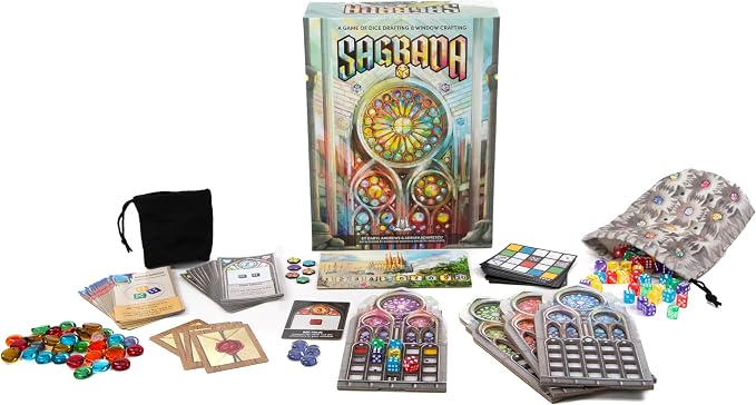 Floodgate Games Sagrada Board Game | Family Game for Kids and Adults | Dice Drafting and Placement Strategy Game | Ages 10+ | 1 to 4 Players Remastered Deluxe Edition