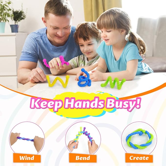 Sensory Fidget Toys for Kids with Autism & ADHD - Christmas & Birthday Stocking Stuffers Gifts for Boys & Girls & Teen & Adults, Quiet Fidget Toys for Classroom Calm Down Corner, Road Trip Essentials