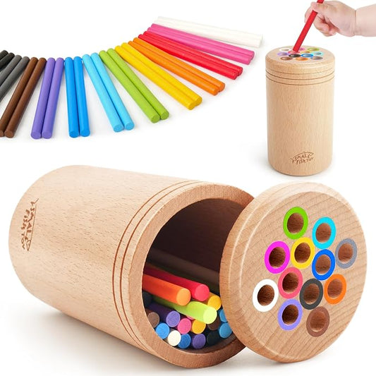 Montessori Toys for 1 2 Year Old Solid Wood Fine Motor Toy for 12 Month Old | Learning Toy Object Permanence Box, Color Sorting Cause and Effect Toy for Toddlers 1-3, Gift for 12-18 Month Boys and Girls