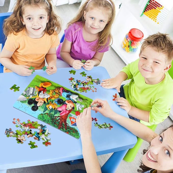 LELEMON Puzzles for Kids Ages 4-6, 60 Piece Puzzles for Kids in Metal Box | Educational Jigsaw Puzzles for Kids Ages 3-5 Kids Puzzles,Childrens Puzzle Games Puzzle Toys for Girls and Boys