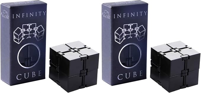 Infinity Cube Fidget Toys for Kids, Adults Anxiety Relief Items Fidget Cube (Pack of 2)