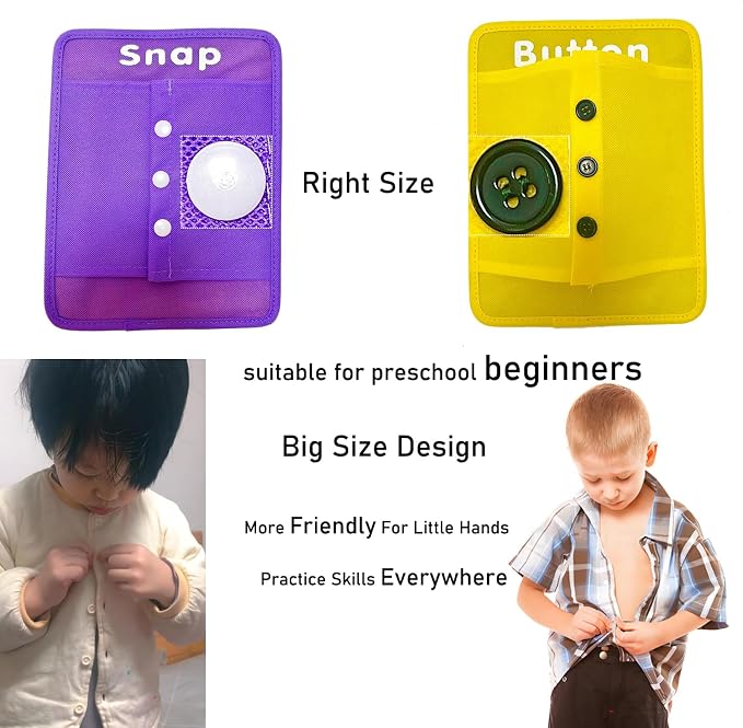 YHZAN Montessori Dressing Frame Busy Board Fine Motor Skills Develop Todder Practical Life Activity Learn to Dress Shoe-Tying Preschool Classroom Educational Toy