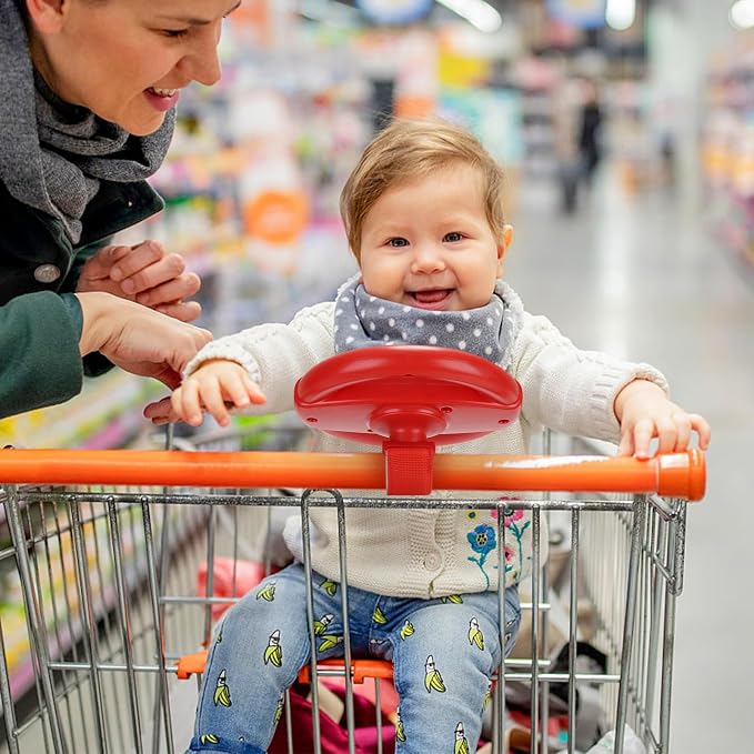 Accmor Stroller Steering Wheel Toy, Steering Wheel for Shopping Carts | Simulated Steering Wheel Universal Detachable Pretend Driving Funny Stroller Toy Attachment