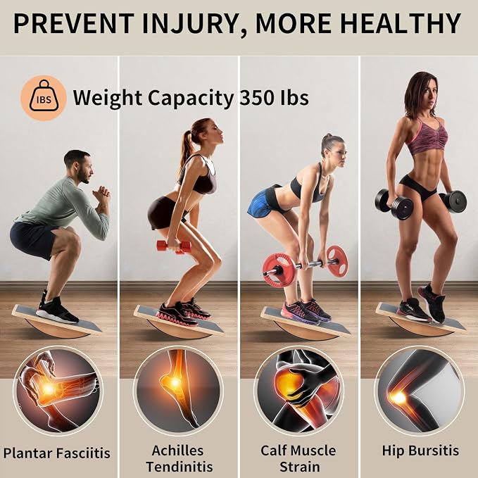 Juoe Balance Board Wobble Board,Balance Toys for Physical Therapy | Wooden Wobble Balance Board for Adults and Kids,Balance Training,Standing Desk Core Strength Balance Rocker Board