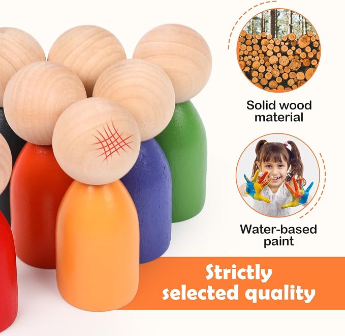 Montessori Wooden Balls in Cups Color Sorting Toy for Toddlers Ages 3+ | Matching Game, Preschool Learning Activities, Fine Motor Skills, Educational Toy, Gift for Boys & Girls