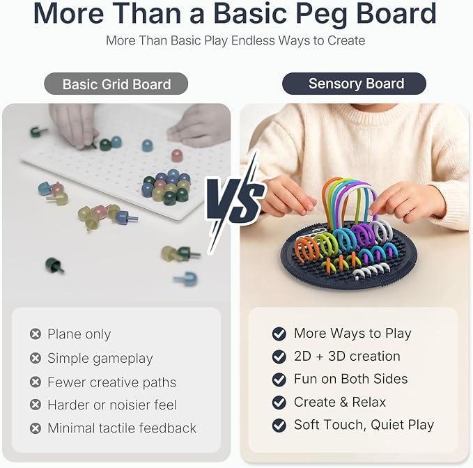 Sensory Activity Board:Fidget Toy for Anxiety, ADHD Kids & Adults | sensory toys for Kids 3+ and Adults, with 25 pull strings and a portable bag for travel, classrooms and everyday play