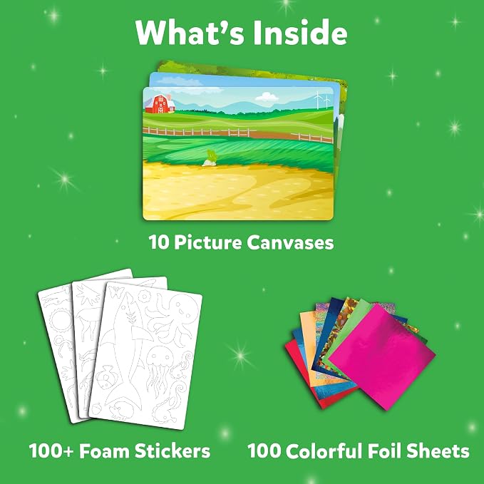 Skillmatics Foil Fun Bugs & Butterflies & Animals Bundle, No Mess Art for Kids, Craft Kits & Supplies, DIY Creative Activity, Gifts for Girls & Boys Ages 4, 5, 6, 7, 8, 9, Travel Toys