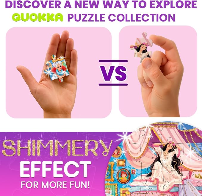 60 Piece Puzzles for Kids Ages 4-6 - 4 Jigsaw Toddler Puzzles Ages 3-5 | Fairy Tale Princess Puzzles - Quiet Time Toys for Preschoolers - FSC Certified Learning Toys - Gift for 5 Year Olds