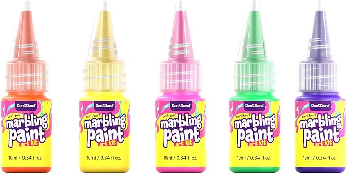 Marbling Paint Art Kit for Kids - Arts & Crafts Gifts for Girls & Boys | Craft Kits Set for Kids Ages 6-12 Years Old - Gift Ideas Activities Toys Age 6 7 8 9 10 Year Olds - Marble Painting Sets