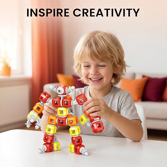 Creative 3-in-1 Insect Robot STEM Building Toys for Kids Ages 4-8 | 72 Pieces Blocks, Supports Repeated Disassembly & Free Building, Easy to Carry for On-the-Go Play, Gift-Ready Packaging